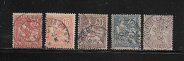 FRANCE  ( FR1 -  264 )  1902  N°  YVERT ET TELLIER  N°  124/128 - Gebruikt