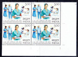 India 2011 MNH Blk 4, Lo. Lt, Nurse, Medicine, Health, Crutches, Old Age - Secourisme