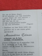 Doodsprentje Alexandrine Colman / Hamme 13/9/1908 - 9/7/1981 ( Achiel Eyckerman ) - Religion &  Esoterik