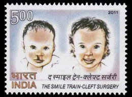 India 2011 MNH, Medicine, Health, Surgery, The Smile Train - Krankheiten