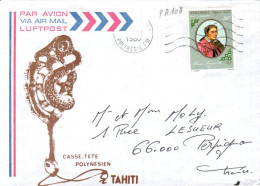 POLYNESIE SEUL SUR LETTRE POUR LA FRANCE 1980 - Lettres & Documents