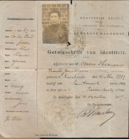 MALDEGEM GETUIGSCHRIFT VAN INDENTITEIT - ACCOE HERMENCIE VROUW JONCHEERE  GEB.MOERKERKE 1883   ZIE SCANS - Documenti Storici