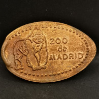 PIECE ECRASEE ZOO DE MADRID ESPAGNE / ELONGATED COIN SPAIN - Souvenirmunten (elongated Coins)