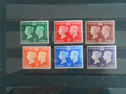 GRANDE-BRETAGNE YT 227/232 CENTENAIRE DU TIMBRE** - Unused Stamps