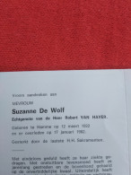 Doodsprentje Suzanne De Wolf / Hamme 12/3/1922 - 17/1/1982 ( Robert Van Haver ) - Religion &  Esoterik