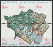 Vatikan 1986 Mi-Nr.883 - 888 Sechserblock ** Postfrisch UNESCO-Welterbe Vatikanstadt (  133 ) - Nuevos