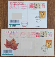 China Cover The Postage Label Of "Chinese Day" (Yuanyang, Henan) Is Affixed With The First Day Registered And Actual Pos - Omslagen