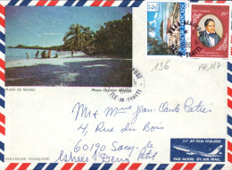 POLYNESIE AFFRANCHISSEMENT COMPOSE SUR LETTRE POUR LA FRANCE 1980 - Covers & Documents