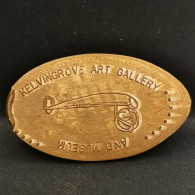 PIECE ECRASEE MUSEE DE KELVINGROVE ECOSSE / ELONGATED COIN SCOTLAND - Souvenirmunten (elongated Coins)