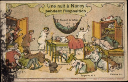 Lithographie Nancy Meurthe Et Moselle, Eine Nacht, Während Der Ausstellung, Loge, Parterre - Autres & Non Classés