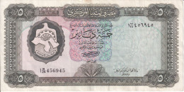 BILLETE DE LIBIA DE 5 DINARS DEL AÑO 1972 (BANKNOTE) - Libyen