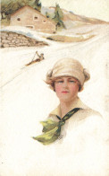MONESTIER Cito * CPA Illustrateur Art Nouveau Jugendstil N°1242 * Sports D'hiver , Femme , Ski , Skieur Skieuse , Mode - Monestier, C.