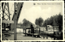 CPA Mons Wallonien Hennegau, Kanalbrücke, Schleuse, Avenue De Jemappes - Autres & Non Classés