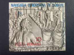 ROMANIA 1977 Danube Commission Block MNH - Ungebraucht