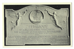 Zeebrugge   -   La Tablette Du "Vindictive"   -   1918 - War Memorials