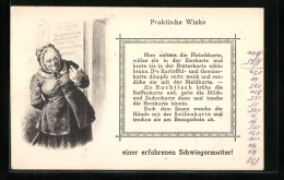 AK Praktische Winke Einer Erfahrenen Schwiegermutter, Rezepte Aus Bezugsscheinen  - War 1914-18