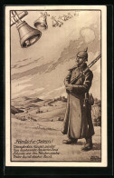 Künstler-AK Windhövel: Friedliche Ostern!, Wachsoldat  - Guerre 1914-18