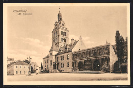 AK Regensburg, Skt. Emmeram Mit Strassenpartie  - Regensburg