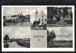AK Rötz /Opf., Flusspartien, Kirche Und Denkmal  - Autres & Non Classés