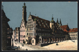 AK Rothenburg / Tauber, Blick Auf Das Rathaus Mit Brunnen  - Rothenburg O. D. Tauber