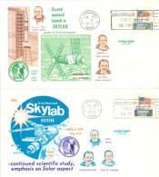 U.S.A.. -1973 - FDC STAMPS OF 2nd MANNED LAUNCH TO SKYLAB & 2nd MANNED SKYLAB DOCKING QTY : 2, NOT USED. - Storia Postale
