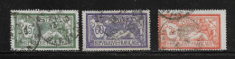 FRANCE  ( FR1 -  282 )  1907  N°  YVERT ET TELLIER  N°  143/145 - Oblitérés