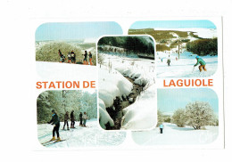 Cpm -  [12] Aveyron > Laguiole - Station Du Bouyssou - Neige Skieur Ski - N°5.334  Cely - Laguiole