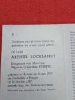 Doodsprentje Arthur Bocklandt / Hamme 16/6/1927 Brugge 15/10/1987 ( Virgenie Clementine Kinders ) - Religione & Esoterismo