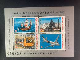 ROMANIA 1988 Transport - Telecommunication  MNH - Neufs