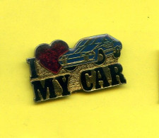 Rare Pins Auto Voiture I Love My Car Ab438 - Andere & Zonder Classificatie