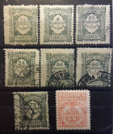 PORTUGAL 1922- 1925 TAXE Porteado A Receber Postage Due , 8 Timbres Entre Yvert No 28 - 44, Neufs * MH / O, TB - Sonstige & Ohne Zuordnung
