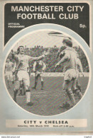 CO / PROGRAMME FOOTBALL Program MANCHESTER CITY England 1972 CHELSEA 20 PAGES - Programmi