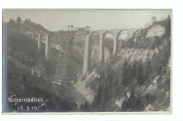 32455 - St.Gallen Sitterviadukt 15.03.10 Höchste Brücke Des Schweiz Carte Photo - Saint-Gall