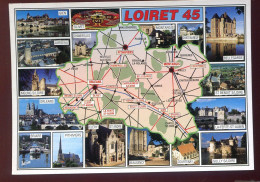 CPM Neuve 45 Le LOIRET Multi Vues + Carte Du Département - Other & Unclassified