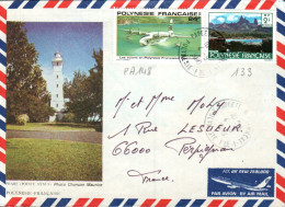 POLYNESIE AFFRANCHISSEMENT COMPOSE SUR LETTRE POUR LA FRANCE 1980 - Covers & Documents