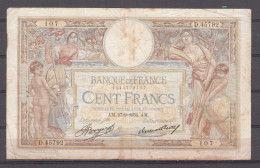 BILLETE DE FRANCIA DE 100 FRANCOS DE 1934 AM - 5 F 1912-1917 ''Bleu''