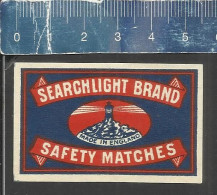 SEARCHLIGHT BRAND - OLD VINTAGE MATCHBOX LABEL ENGLAND - Luciferdozen - Etiketten