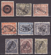Ned. Indië 1911 Dienstzegels 9 Waarden NVPH D 1-10-11-13-14-16-17-19-21 - Netherlands Indies