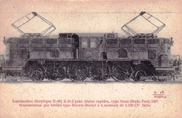 Les Locomotives Françaises  -  Locomotive Electique E.401 2-D-2 Pour Trains Rapides - Eisenbahnen