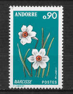 ANDORRE FRANÇAIS N° 236    " FLEURS " - Unused Stamps