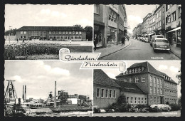 AK Dinslaken, Kohle-Zeche Lohberg, Burgtheater, Bahnhof  - Mines