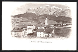 Cartolina Cortina, Ortsansicht Mit Tofana, Ampezzo  - Autres & Non Classés