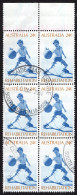 AUSTRALIA 1972 QEII 24c Block Of 6, Multicoulered, Rehabilitation Of The Disabled-Boy Playing With Ball FU - Used Stamps