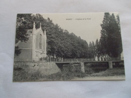 INDRET ( 44 Loire Atlantique )  L EGLISE ET LE PONT  ANIMEES   VUE RARE - Other & Unclassified