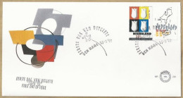 NL.- FDC. NVPH Nr. 291. EERSTE DAG VAN UITGIFTE. FIRST DAY OF ISSUE. 25-02-1992. EXPO. A. MONDRIAN NO LE GUSTA EL VERDE. - FDC