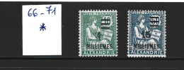 ALEXANDRIE YT N° 66 - 71 - Avec Charnière Type Mouchon - Ungebraucht