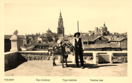 Toledo * Carte Photo * Tipo Toledano * Marchand âne Donkey * Tolède Espana - Toledo