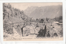 CPA :  14 X 9  -  Chemin De Fer Du Martigny-Châtelard  - Pont Près Des Marécottes Et La Dent De Morcles - Autres & Non Classés