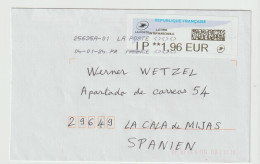 FS1849 / FRANKREICH - Brief Nach Spanien Mit Automatenmarke Zum Europatarif 2024 - Lettres & Documents