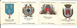 KB2099 - CHROMOS CIAGRETTES LAURENS - BLASON DES VILLES DE FRANCE - BAPAUME - SAINT PONS - MARMANDE - CHATEAUROUX - Andere Merken